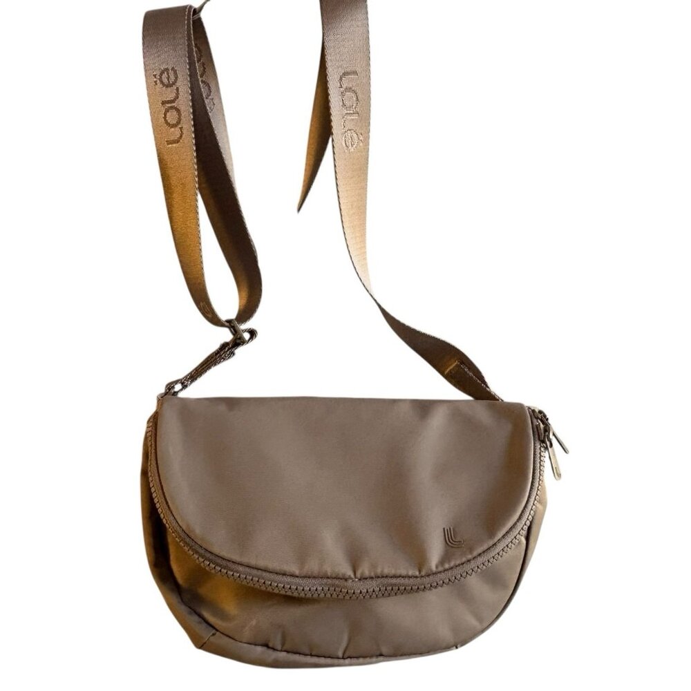 LOLE Adjustable Crossbody Bag Flap Magnetic Closure One Size Purse Bag Taupe